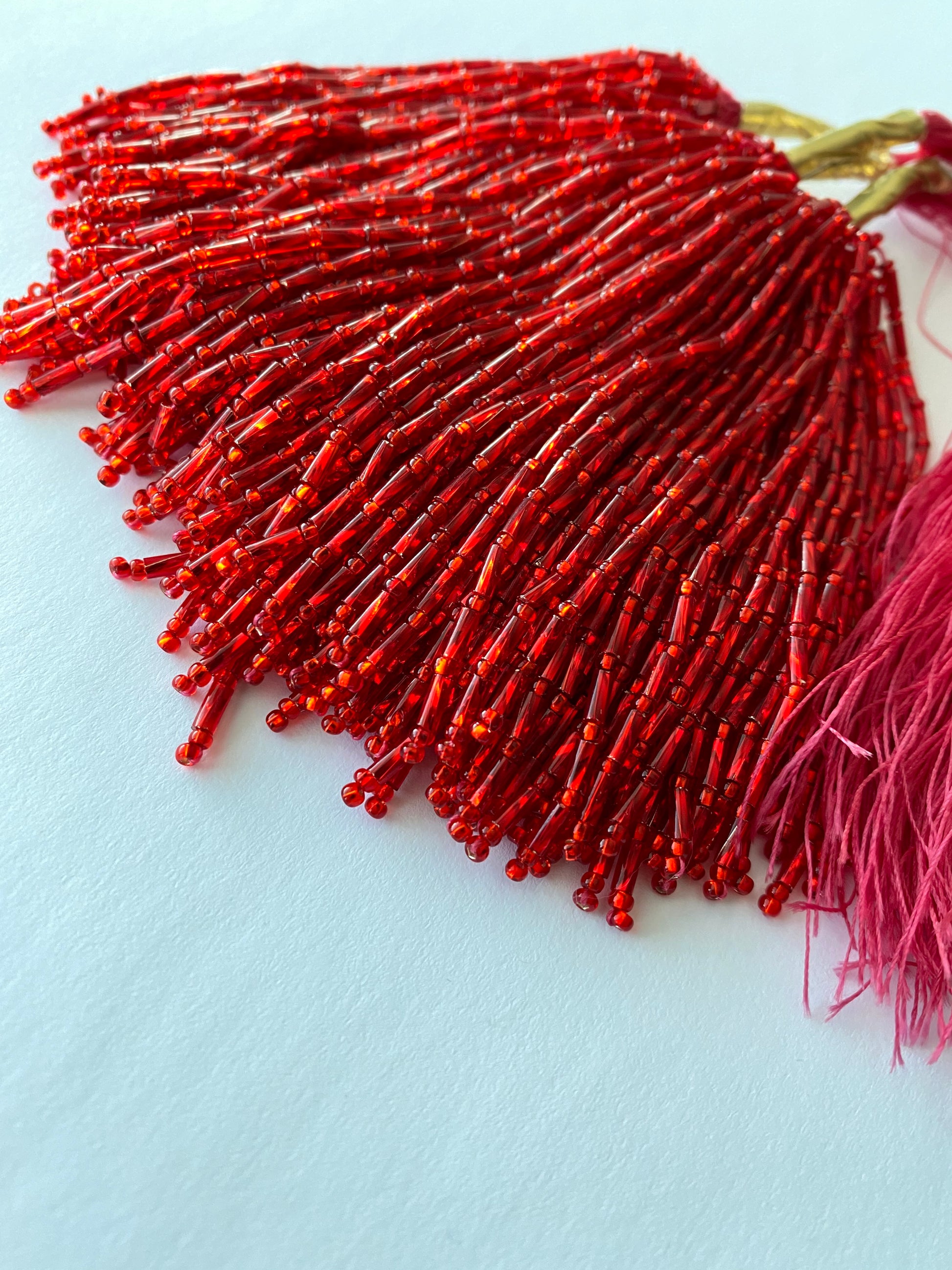 Light siam beads