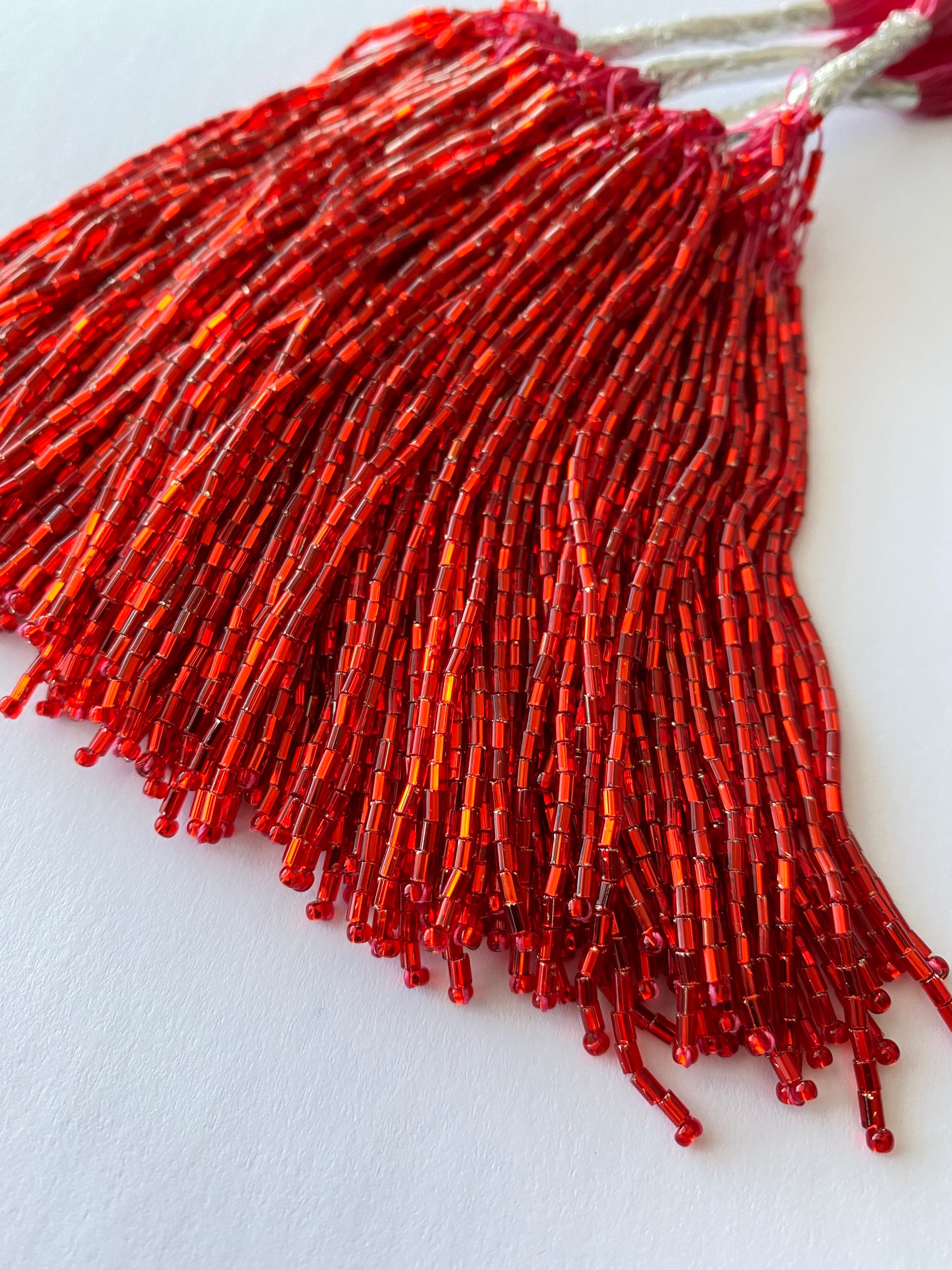 Light siam beads