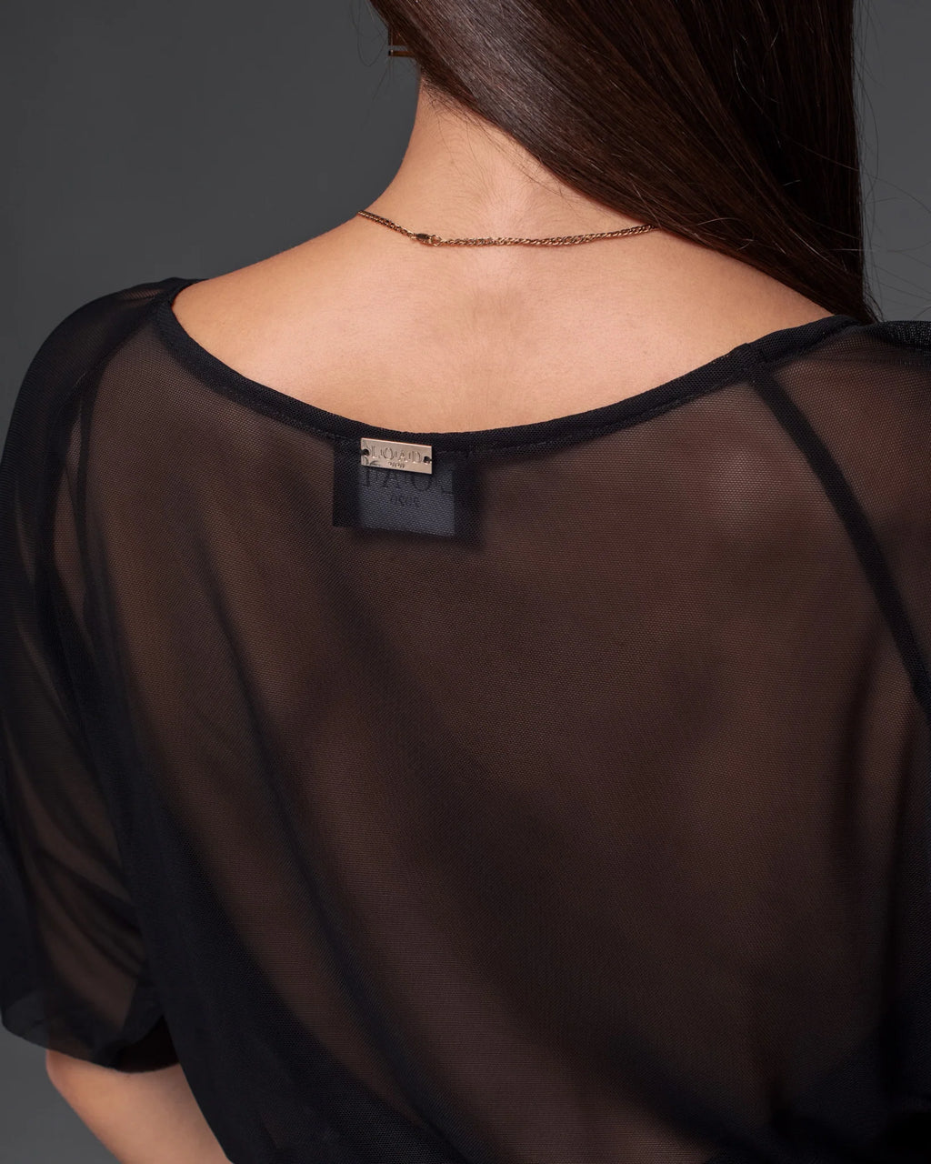 Oversized Net T-Shirt with Fringe