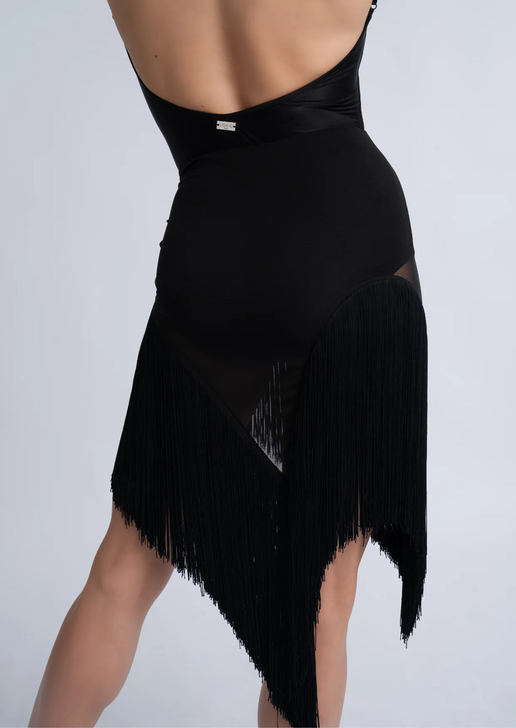 Net Wrap Fringe Skirt